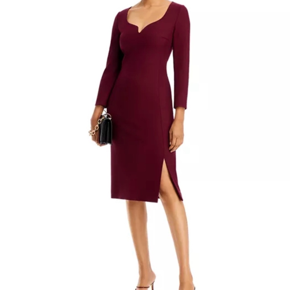 Boss Dihera maroon sheath dress sz 4 nwt